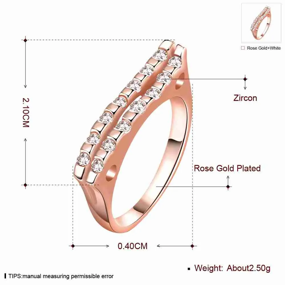 Austrian Crystal rings Parallel lines anel feminino Elegant ELY