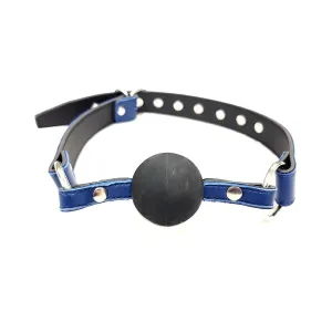 Ball Gag - Blue With Black Rubber Ball