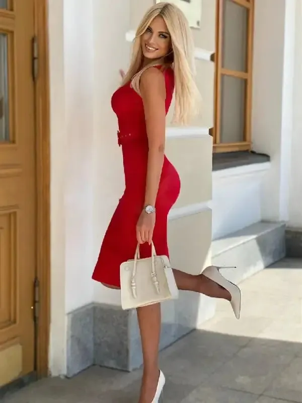 Bandage Elegant Dress with Belt