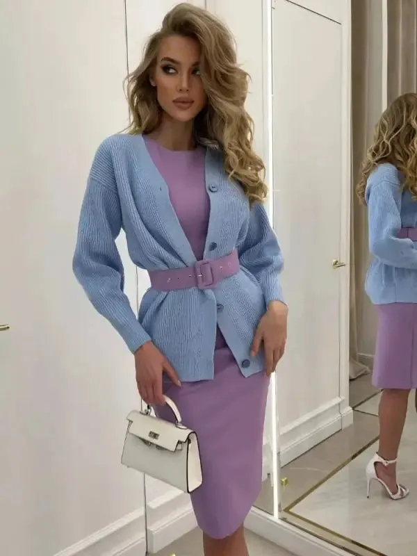Bandage Elegant Dress with Belt