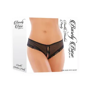 Barely Bare Double Window Panty Black O/S