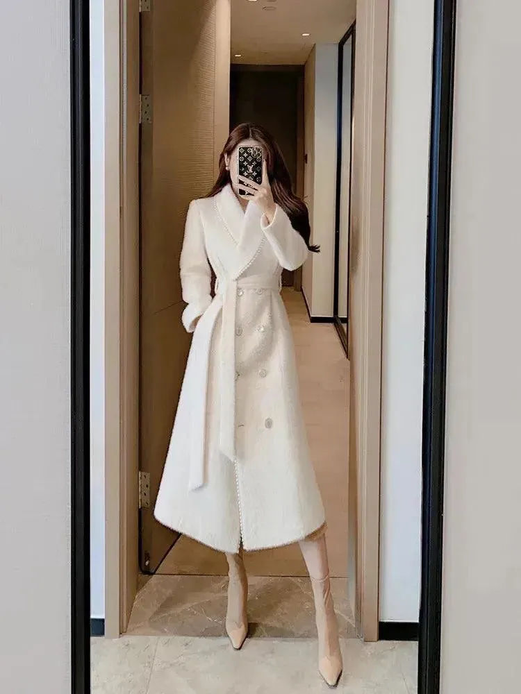 Chic Women's Woolen Wrap Coat