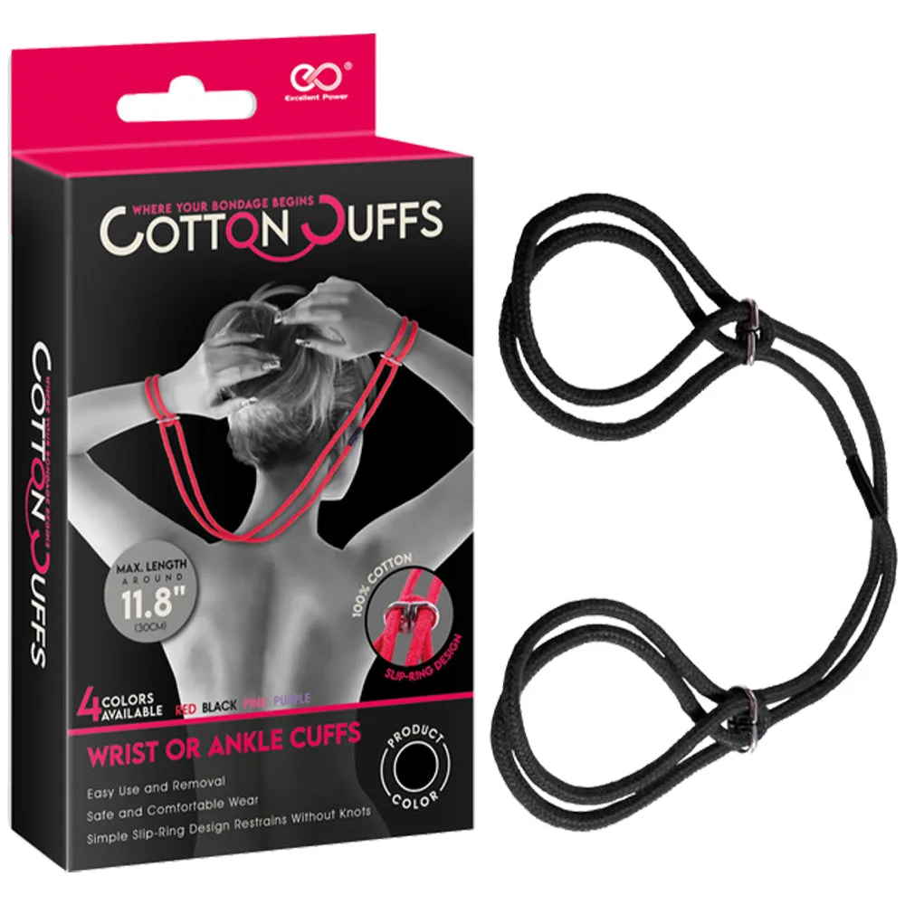 Cotton Cuffs Adjustable Hand Ankle Restraints Handcuffs Bondage