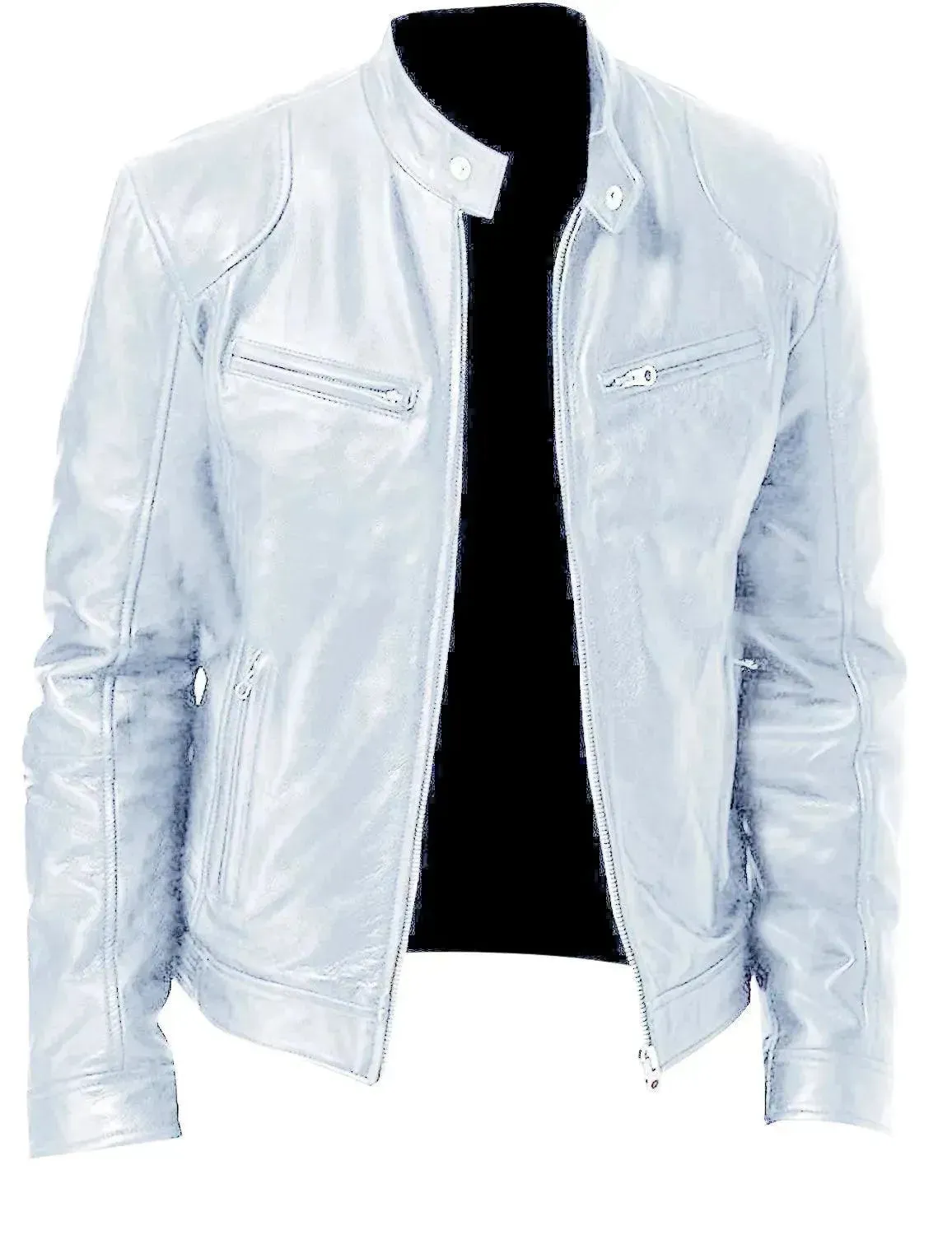 Elegant Slim Fit Men Leather Jacket