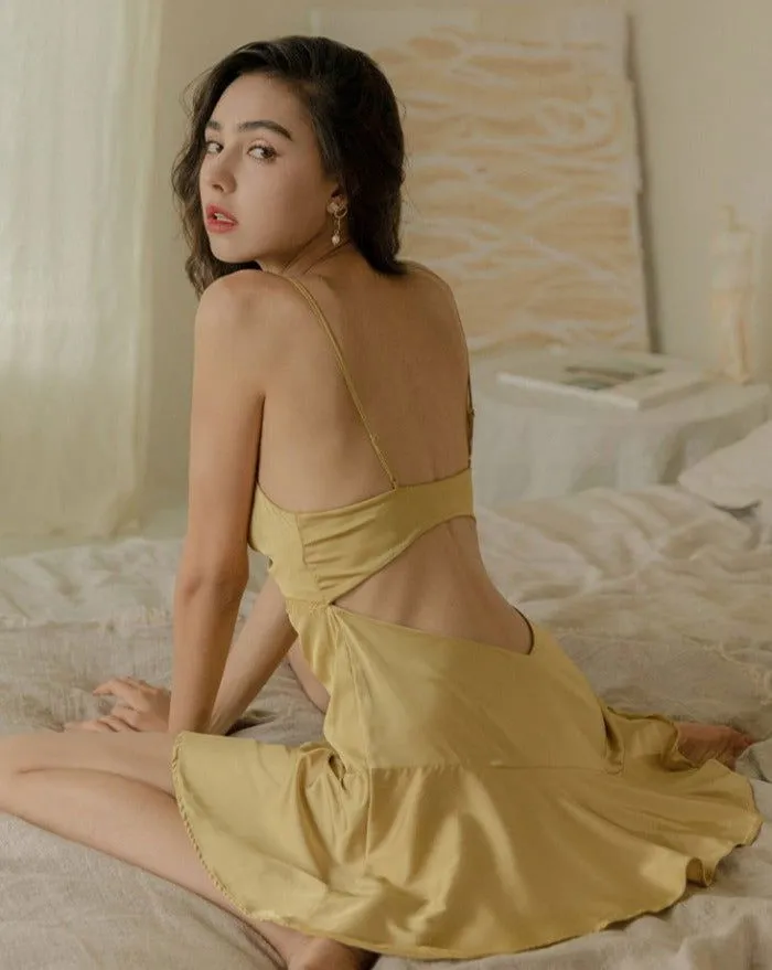 French Elegant Ruffles Lace Nightgown