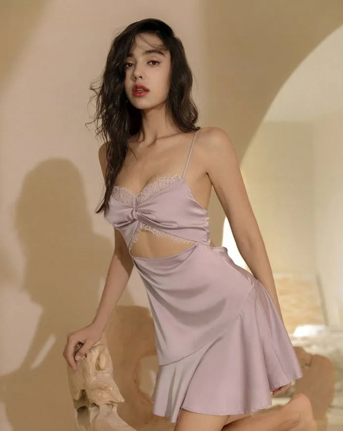 French Elegant Ruffles Lace Nightgown