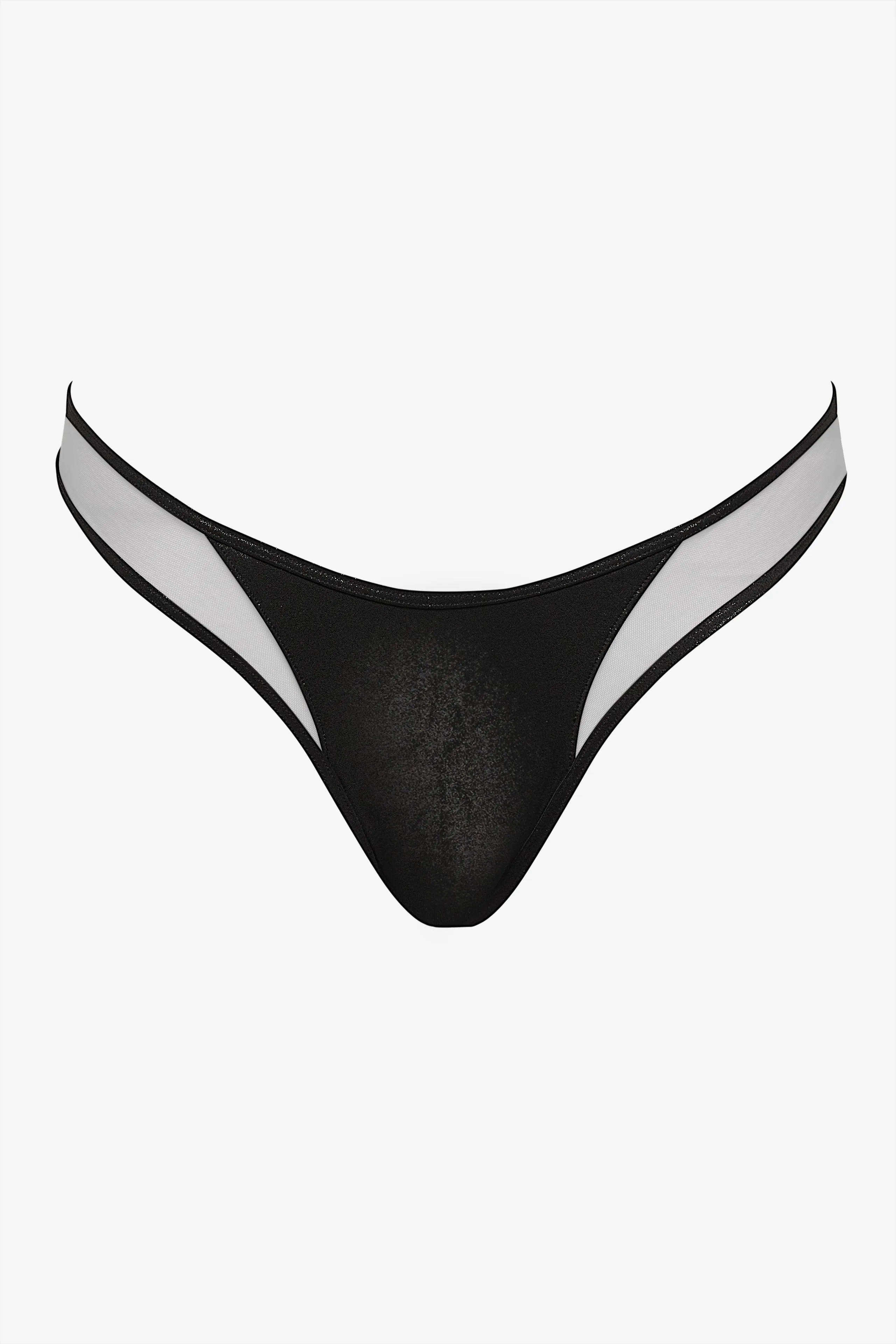 High-cut thong bikini bottom - Minuit