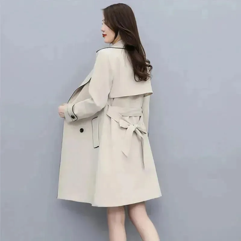 High-Quality Mid-Length Trench Coat Women
