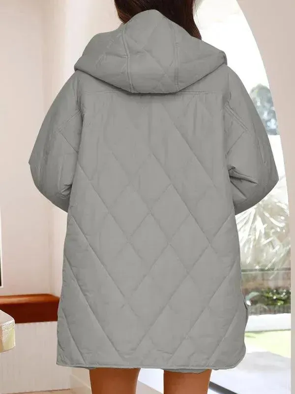Hooded Quilted Coat Women