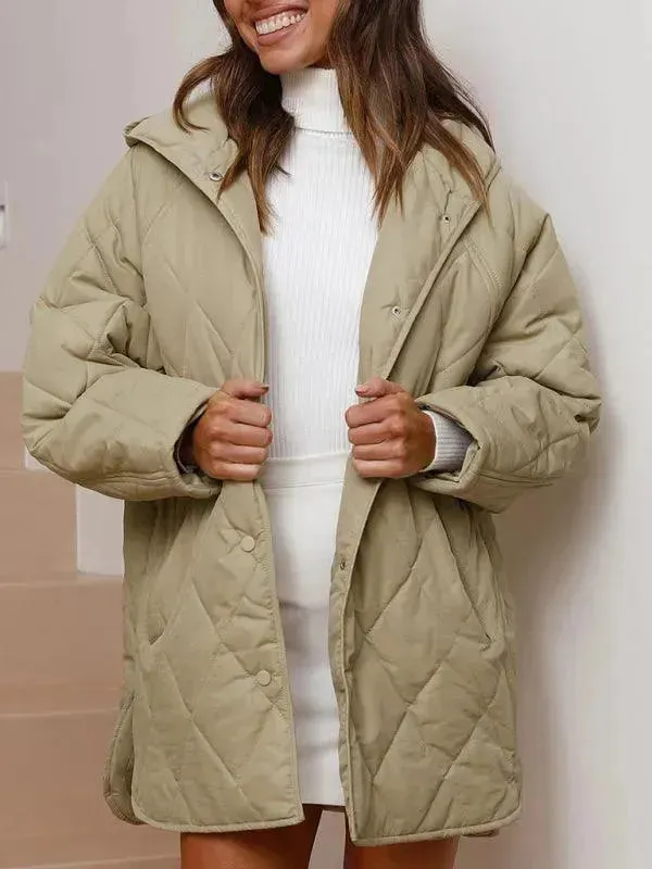 Hooded Quilted Coat Women