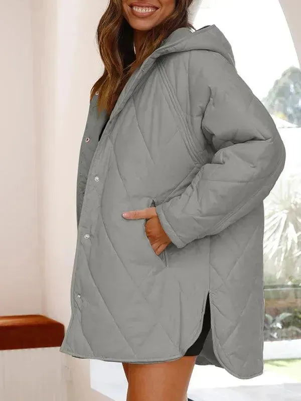 Hooded Quilted Coat Women