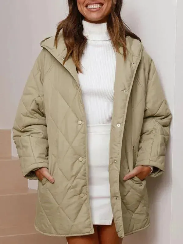 Hooded Quilted Coat Women