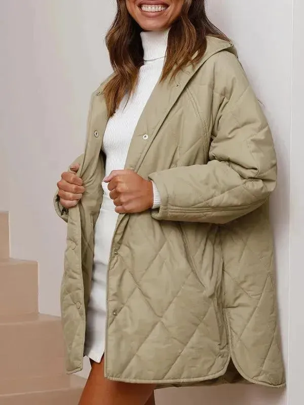 Hooded Quilted Coat Women