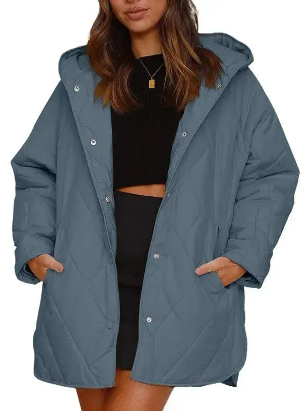 Hooded Quilted Coat Women