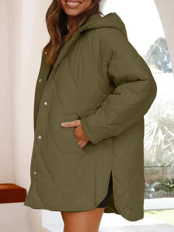 Hooded Quilted Coat Women