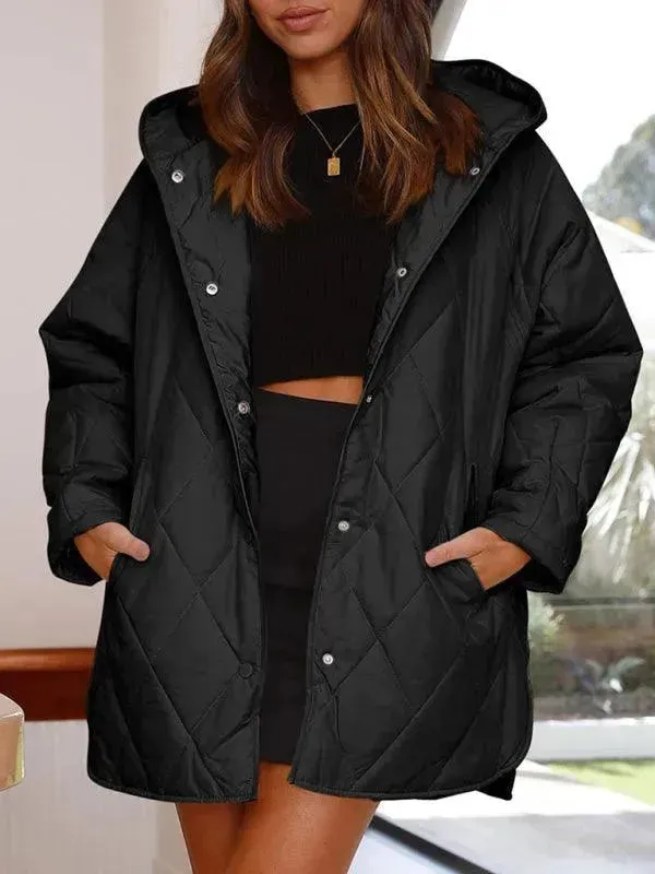 Hooded Quilted Coat Women