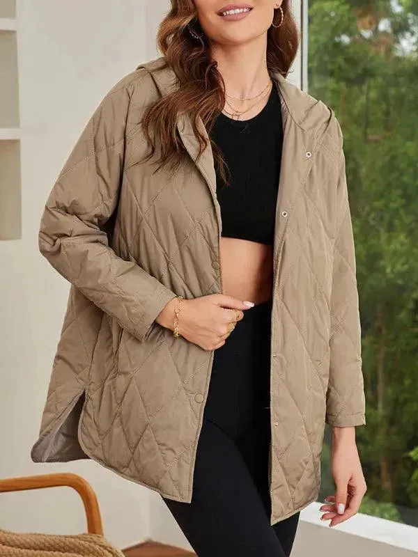 Hooded Quilted Coat Women