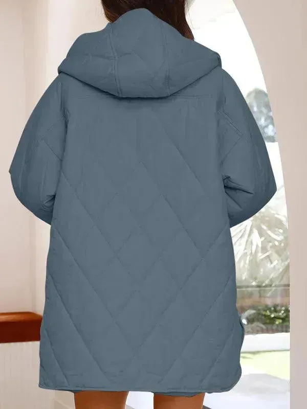 Hooded Quilted Coat Women