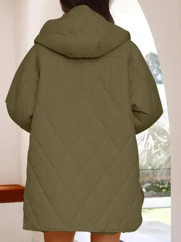 Hooded Quilted Coat Women
