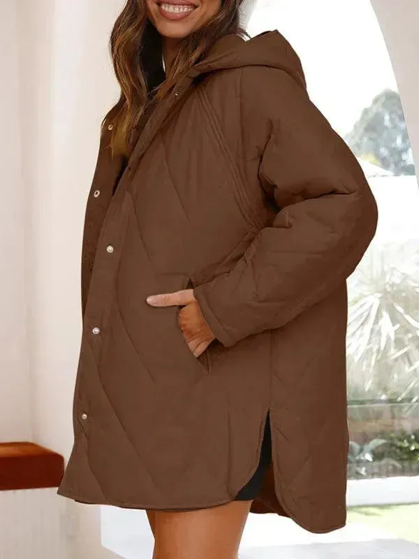 Hooded Quilted Coat Women