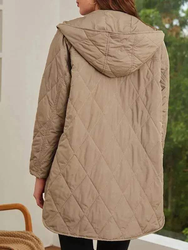 Hooded Quilted Coat Women
