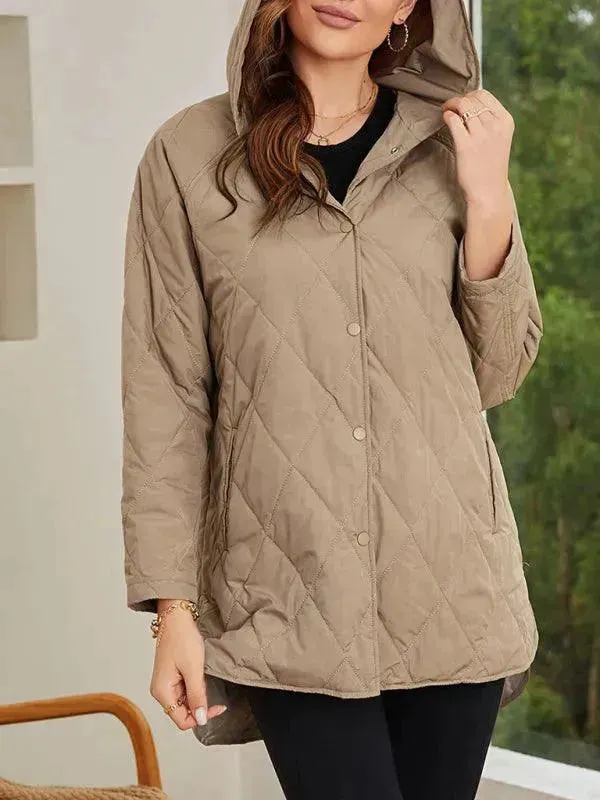 Hooded Quilted Coat Women