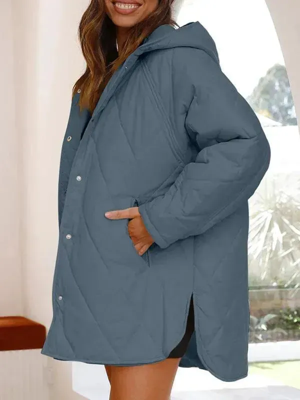 Hooded Quilted Coat Women