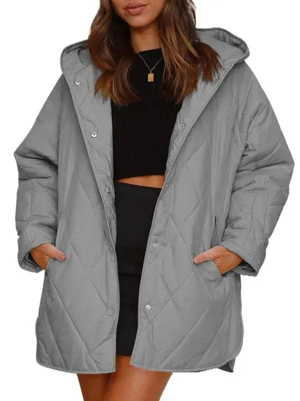 Hooded Quilted Coat Women