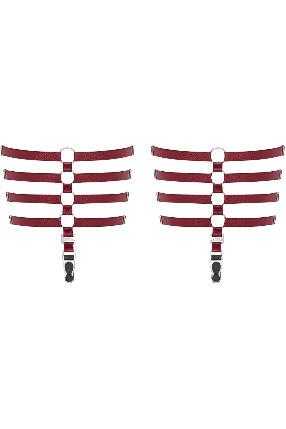 Les Ftiches Leg Garters Burgundy