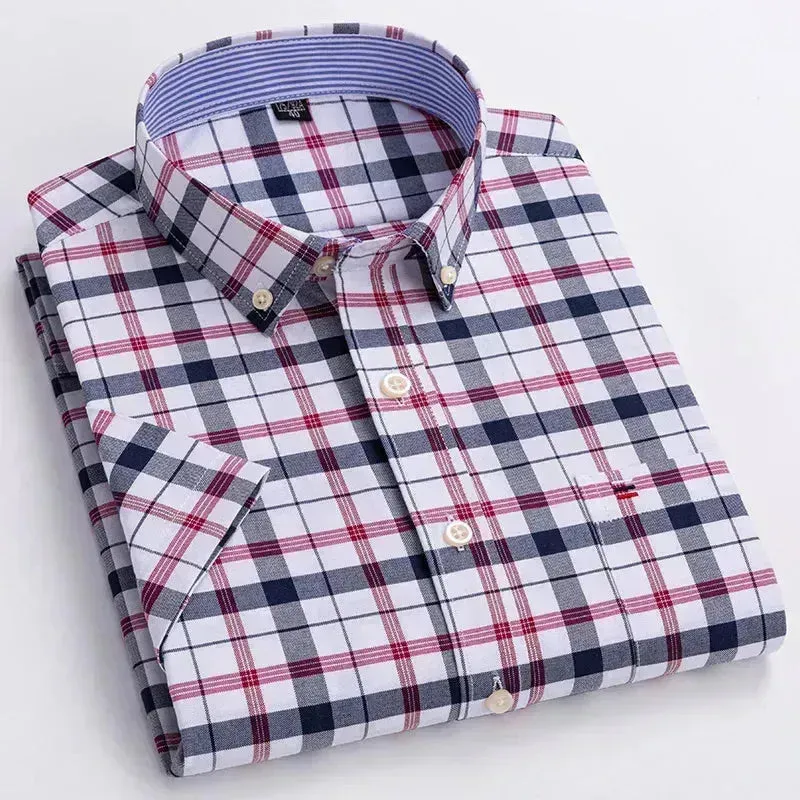 Men's Big Check Short Sleeve Shirt
