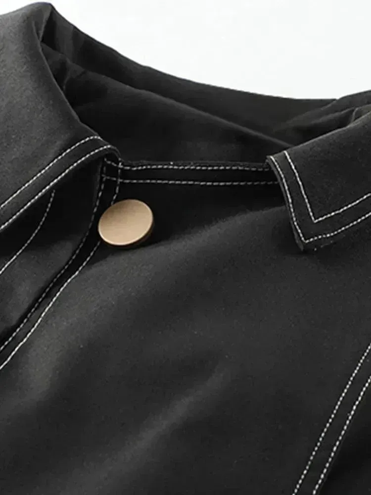 Men's Casual Loose Double-Breasted Trench Overcoat