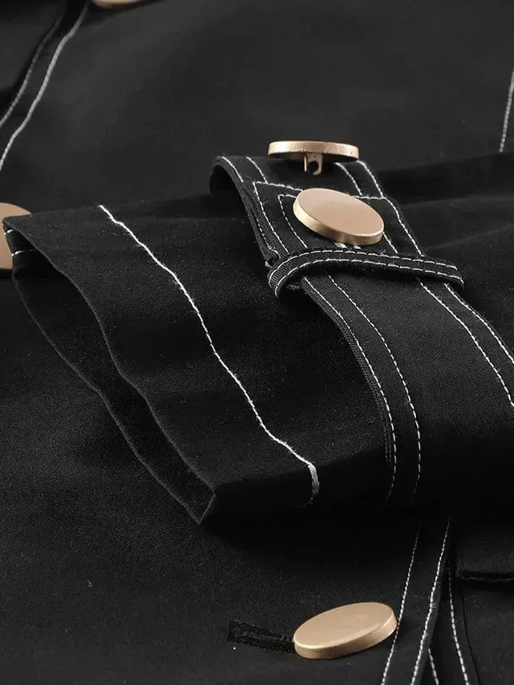 Men's Casual Loose Double-Breasted Trench Overcoat