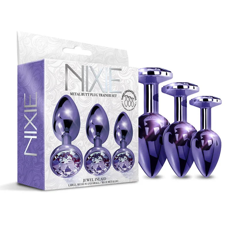 Nixie Metal Butt Plug?Trainer?Set 3-Piece Purple Metallic