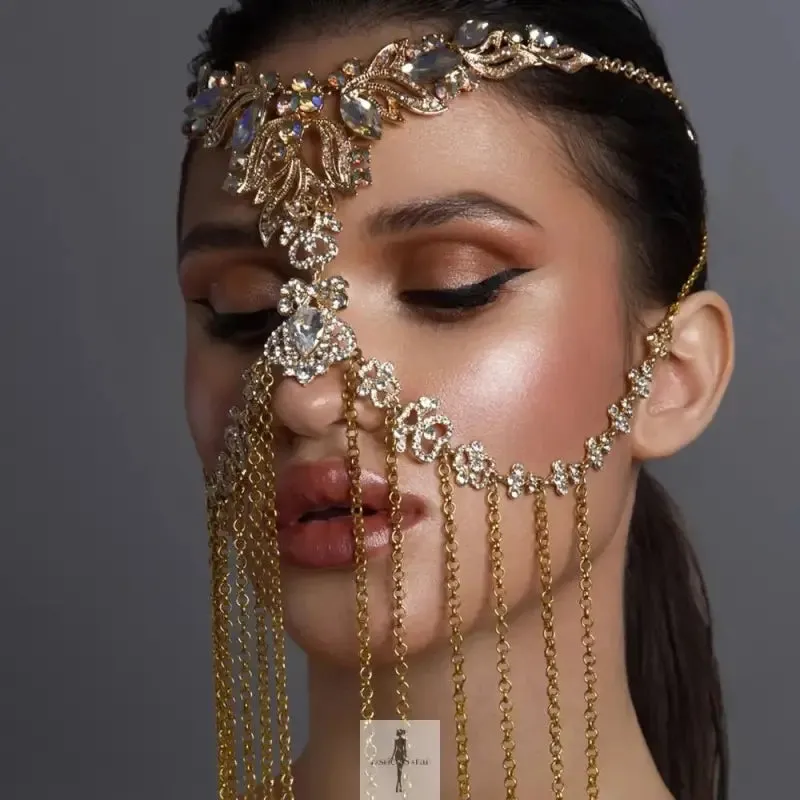 Rhinestone Crystal Jewelry Face Mask