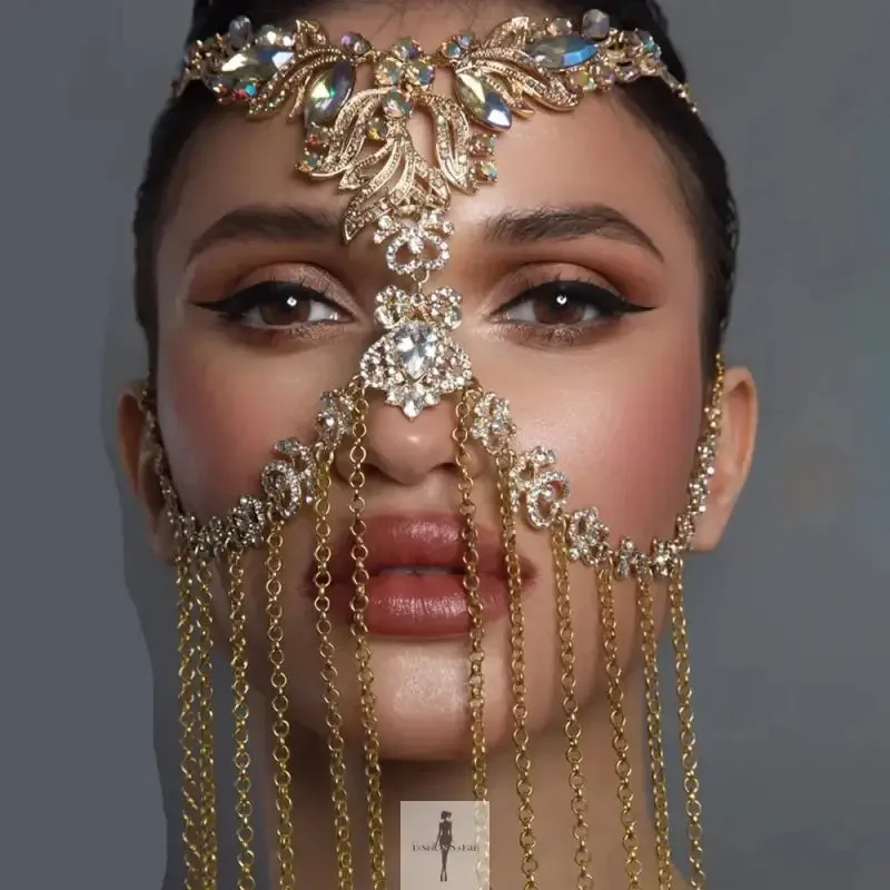 Rhinestone Crystal Jewelry Face Mask