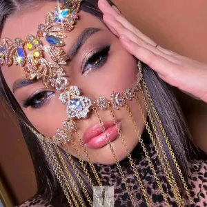 Rhinestone Crystal Jewelry Face Mask