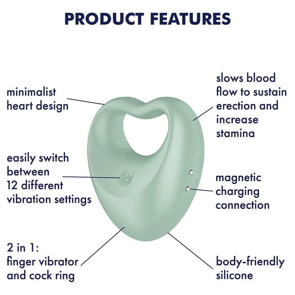 Satisfyer Perfect Pair 3 2-in-1 Finger Vibrator   Cock Ring Couples Sex Toy