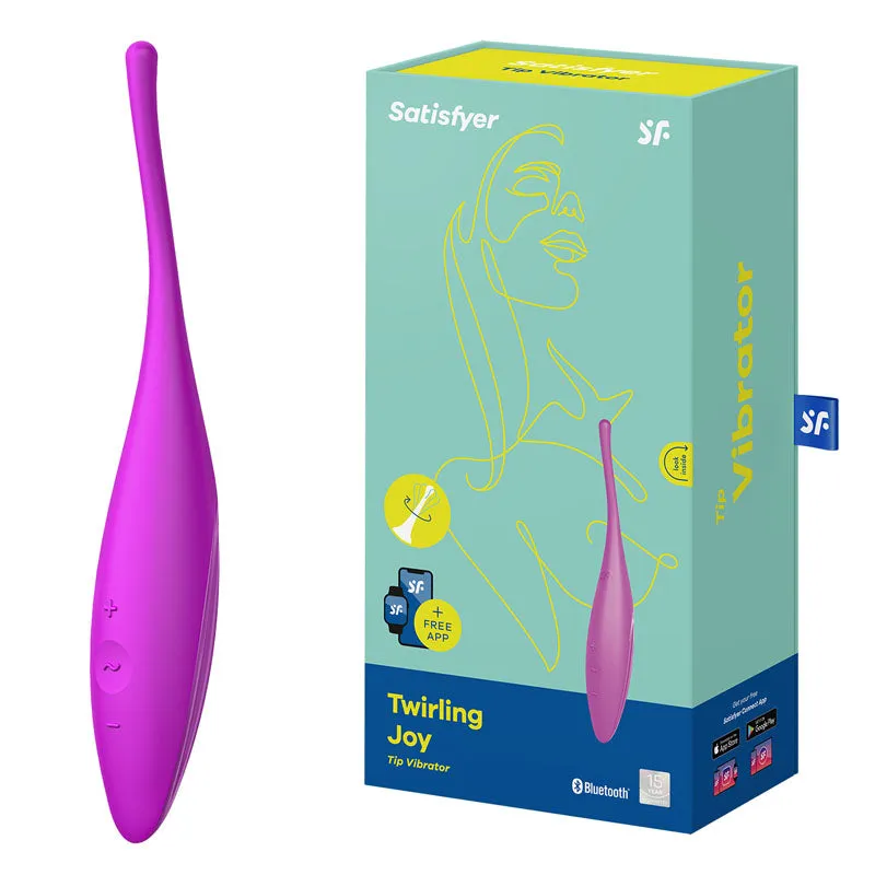 Satisfyer Twirling Joy Clitoral Stimulator App Control Tip Vibrator USB Sex Toy