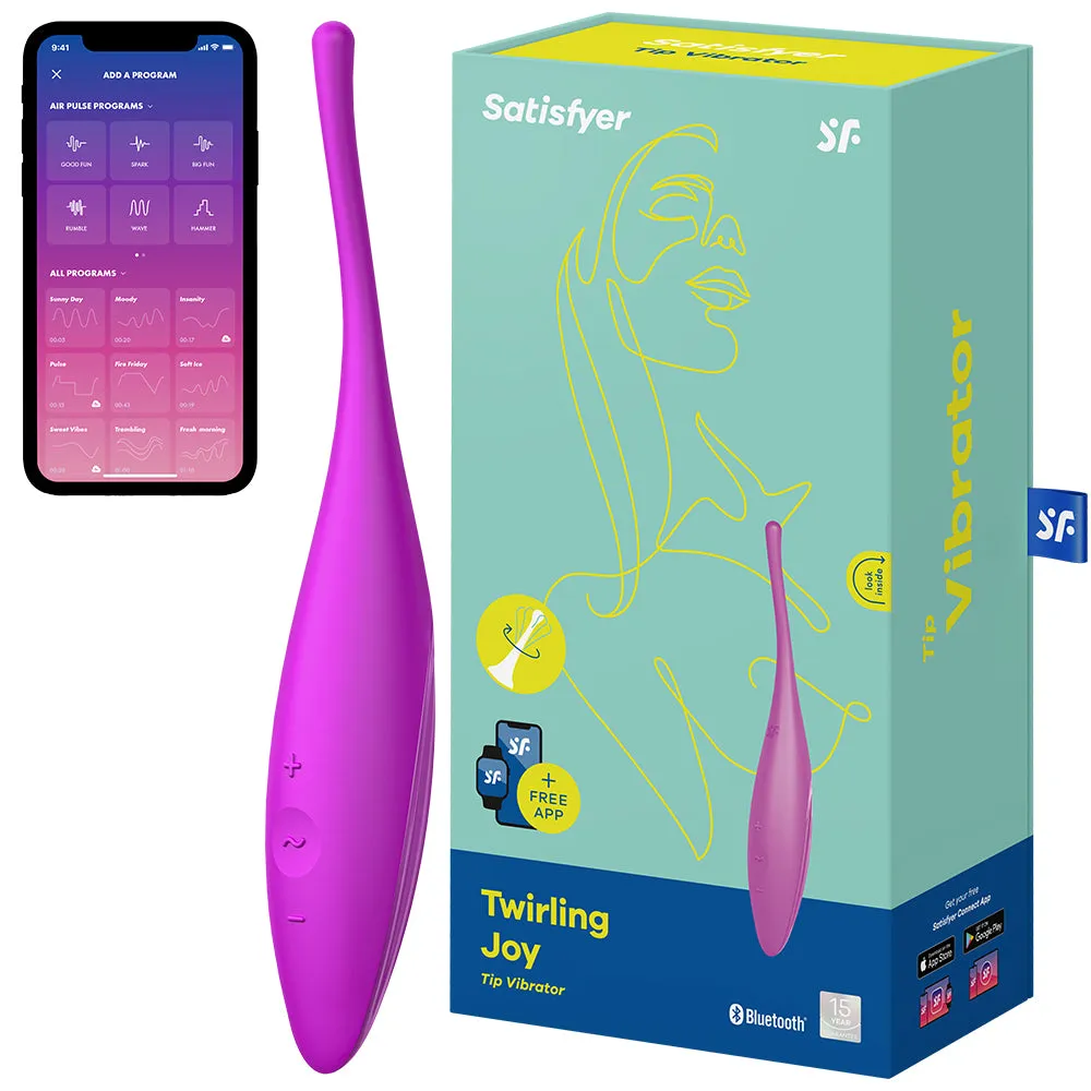 Satisfyer Twirling Joy Clitoral Stimulator App Control Tip Vibrator USB Sex Toy