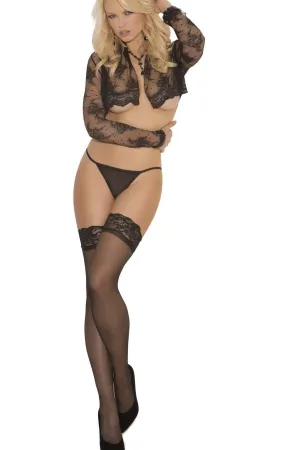 Sheer Lace Top Thigh Highs