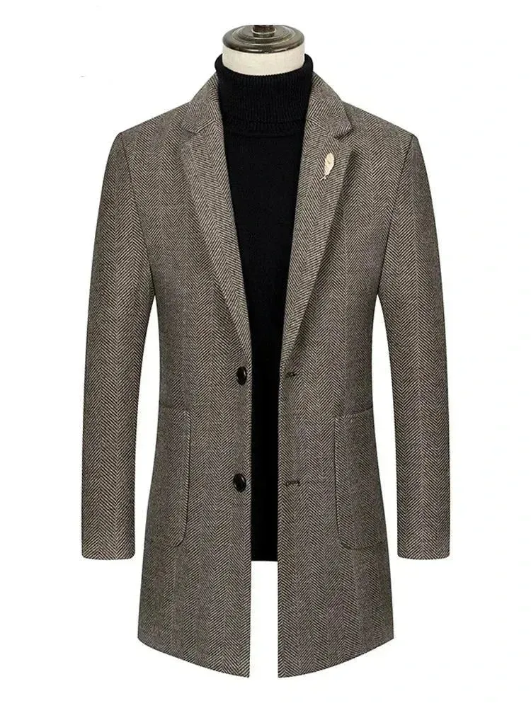 Single-breasted Men's Coat