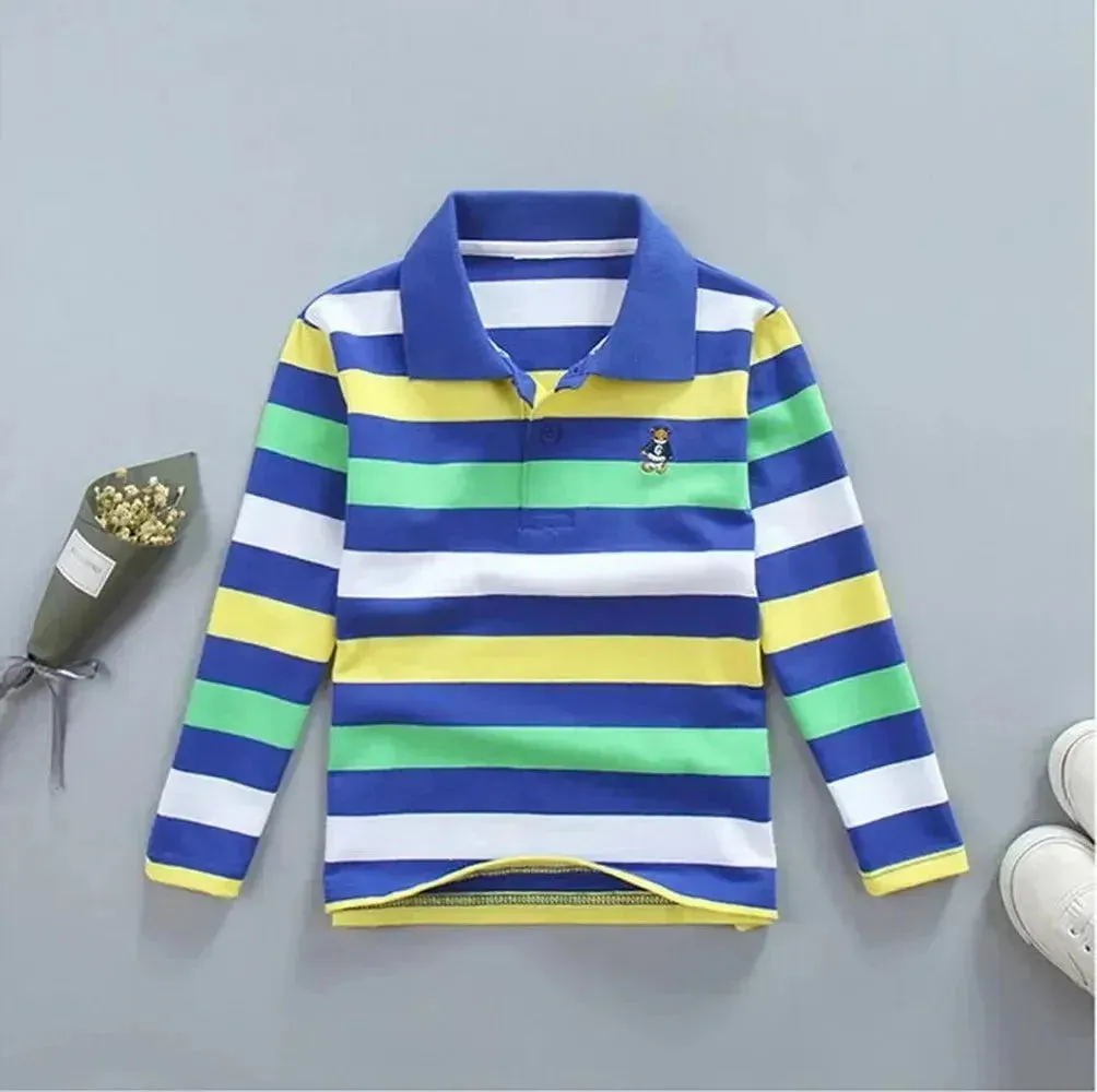 Striped Logo Polo Shirt for Kids