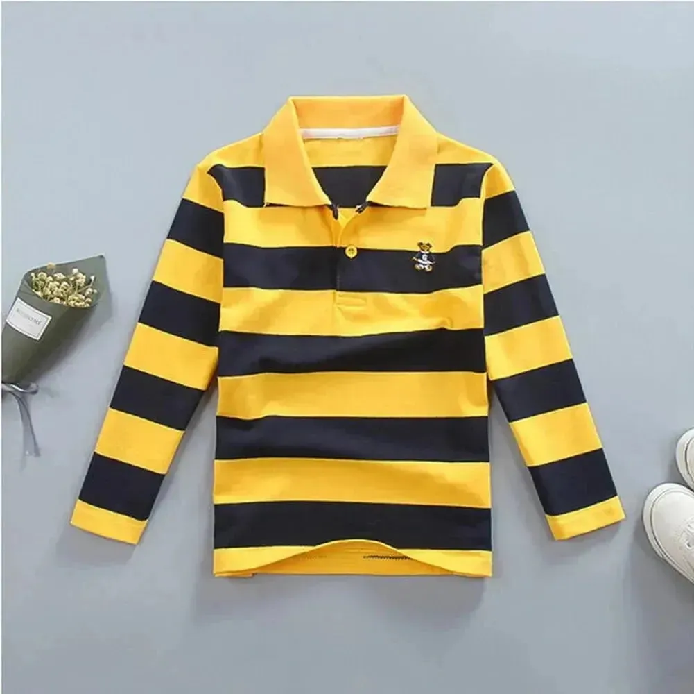 Striped Logo Polo Shirt for Kids