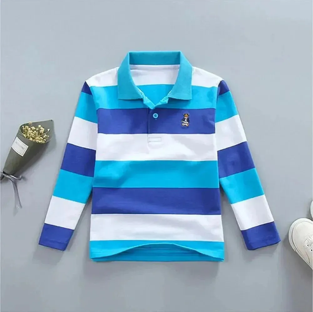 Striped Logo Polo Shirt for Kids