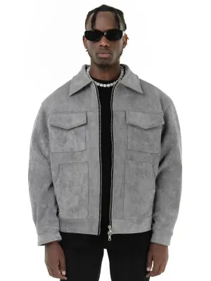Suede Trucker Jacket for Men