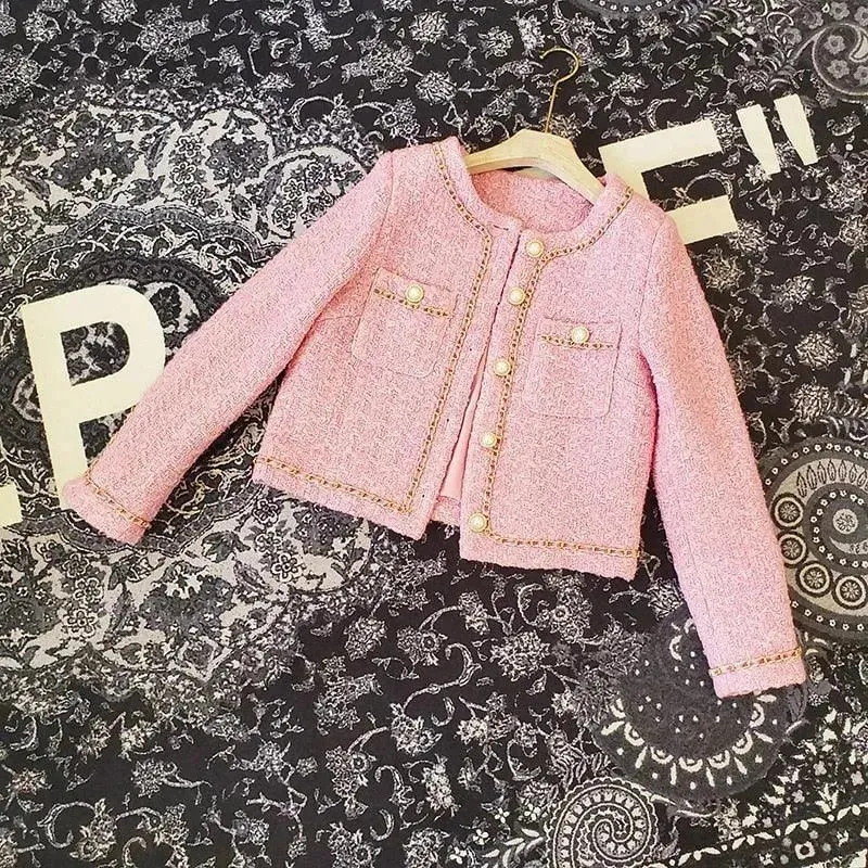 Women Tweed Slim Fit Jacket