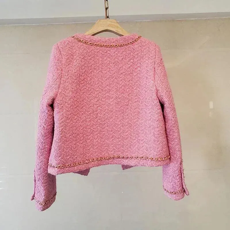 Women Tweed Slim Fit Jacket