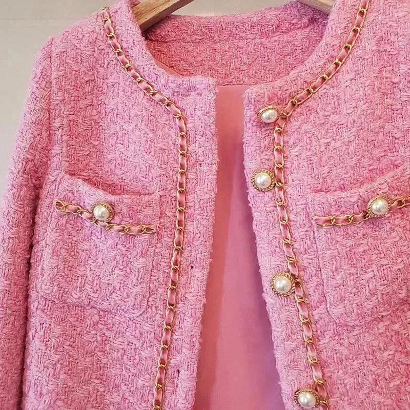 Women Tweed Slim Fit Jacket