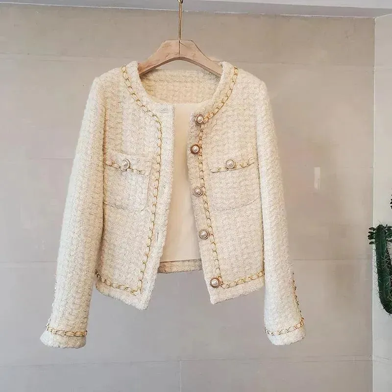 Women Tweed Slim Fit Jacket