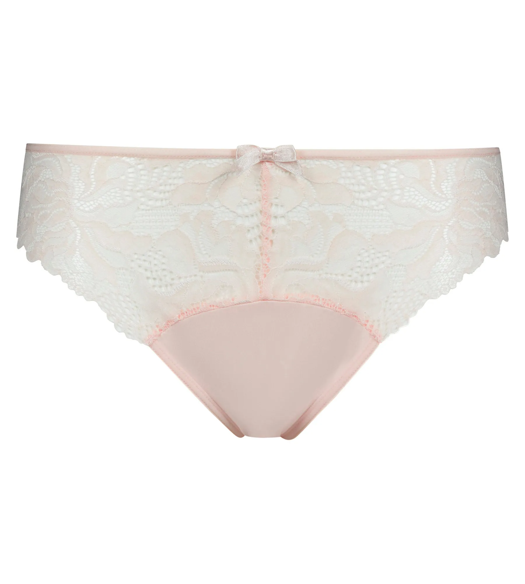 Women's lace and microfibre briefs in Pink Ballerine Generous Essentiel